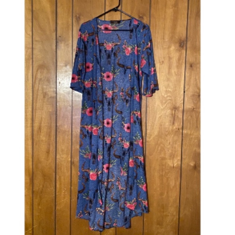 Cow skull printed western tunic